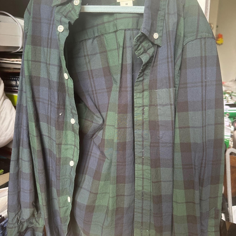 Boy plaid button down